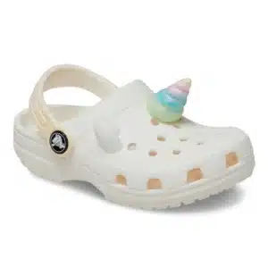 Sabot Crocs Classic I AM Rainbow Unicorn Clog Toddler Chalk