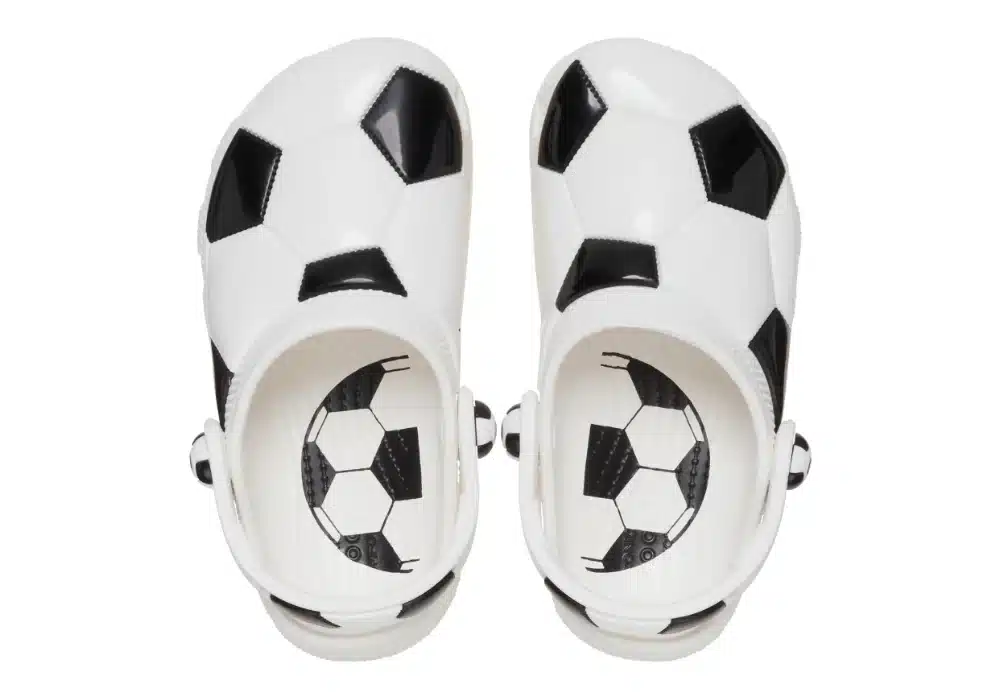 Sabot Crocs Classic Soccer Ball T Blanc/Noir