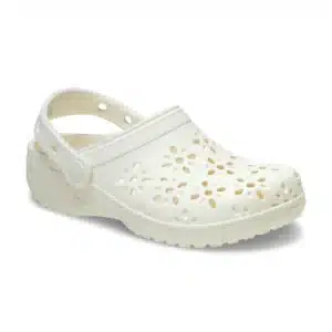 Sabot Crocs Classic Floral Cut-Out Blanc cassé