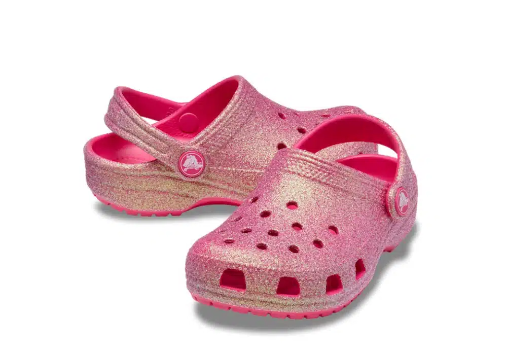 Sabot Crocs Classic Iridescent Glitter Rose
