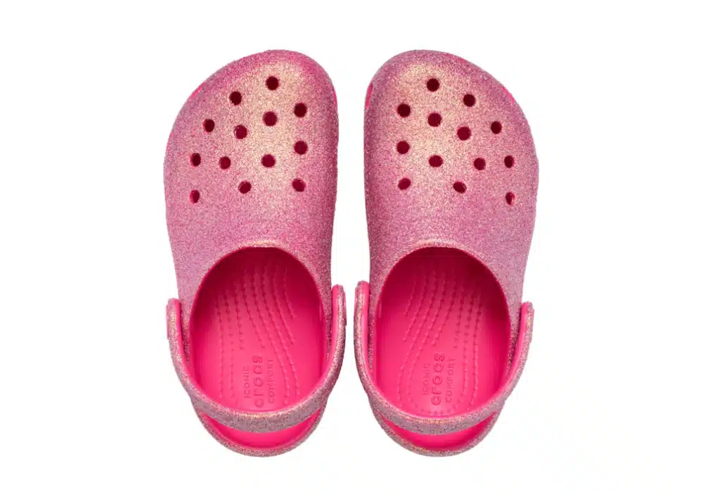 Sabot Crocs Classic Iridescent Glitter Rose