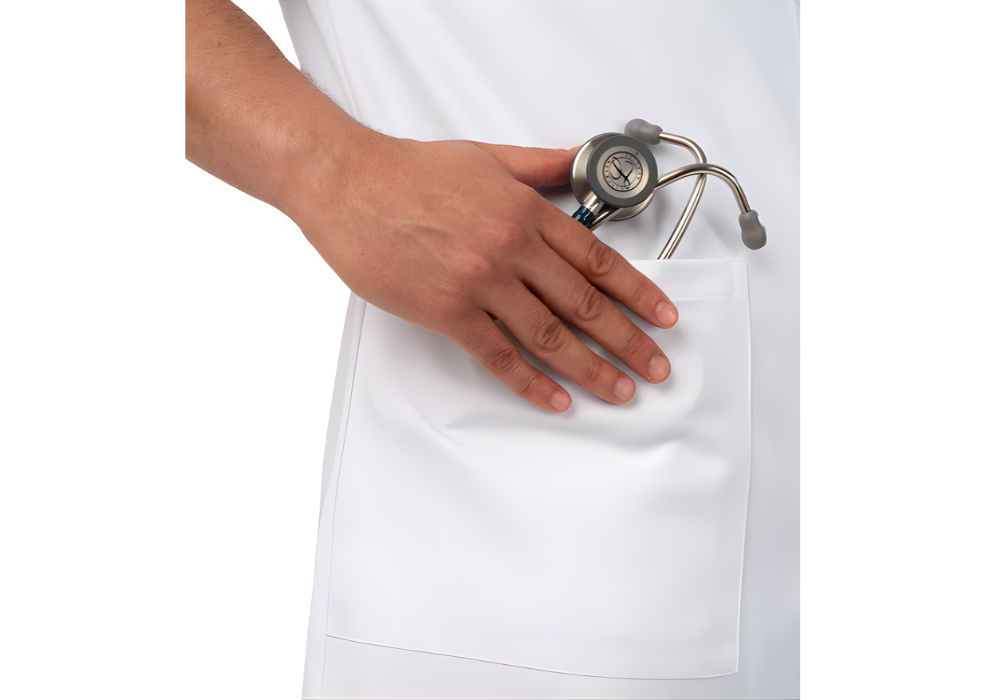 Blouse col officier manches courtes