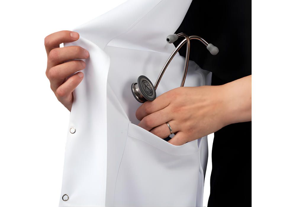 Blouse col officier manches courtes