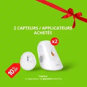 Pack 2 Capteurs/Applicateurs de Glycémie CGM Anytime