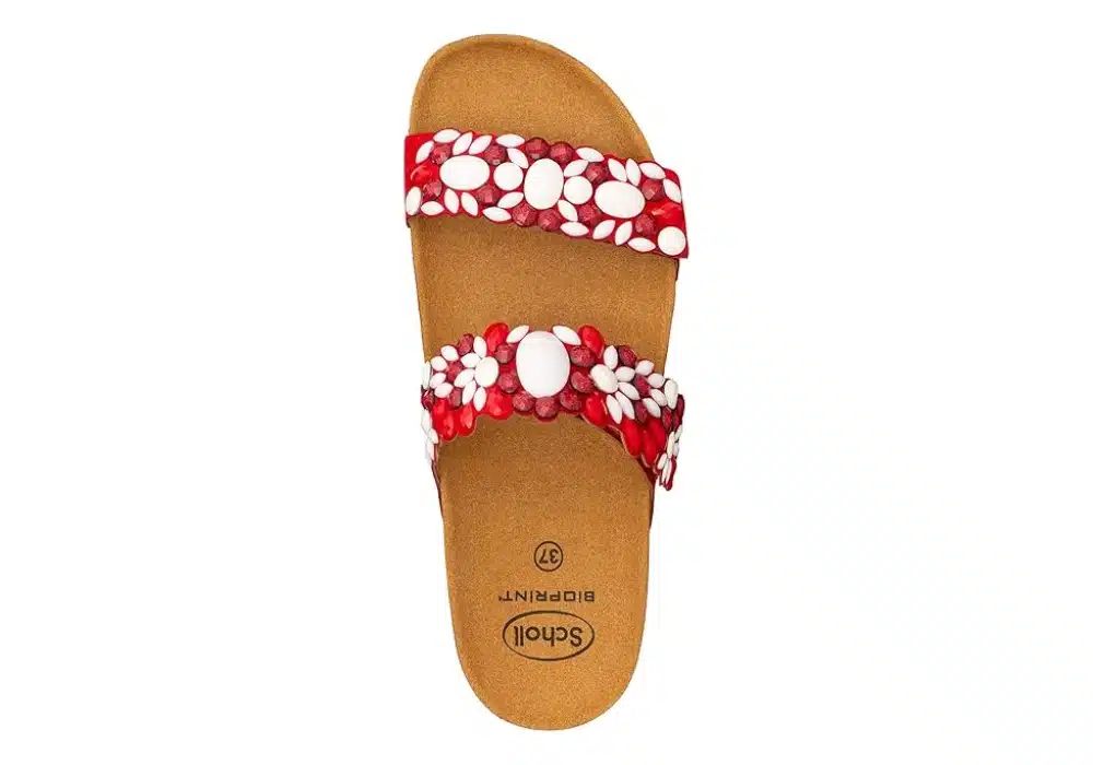 Sandale Alicia 2 Straps Rouge/Blanc