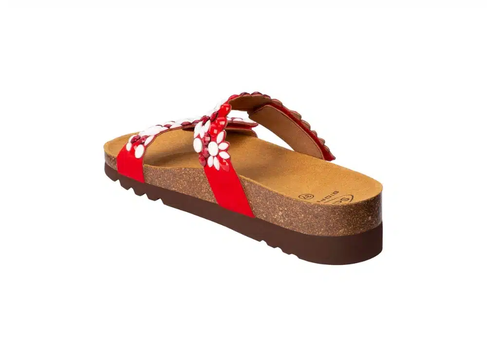 Sandale Alicia 2 Straps Rouge/Blanc