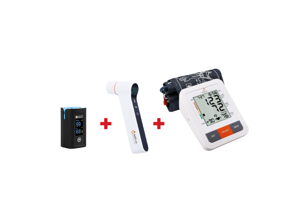 Pack 1: Thermomètre + Tensiomètre + Oxymètre