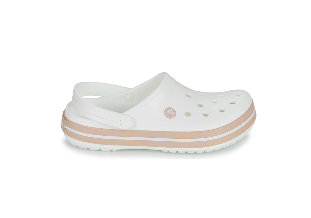 Sabots Crocs Crocband blanc/rose