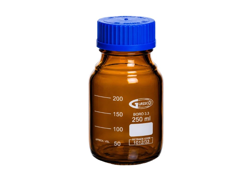 Flacon Autoclavable en Verre Brun avec Bouchon