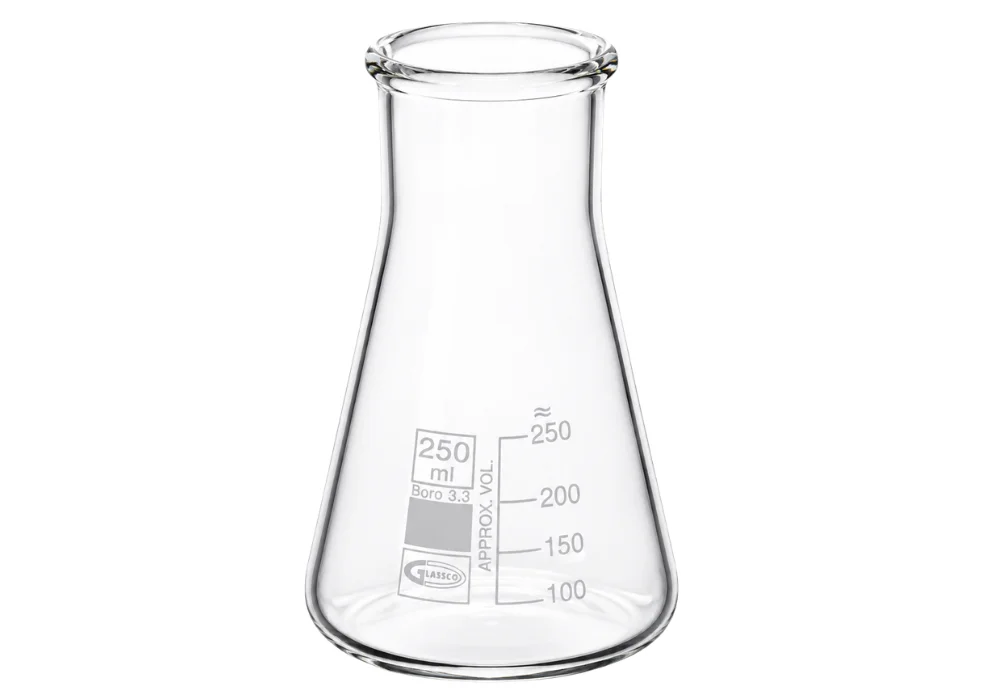Flacon Conique en Verre Col Large