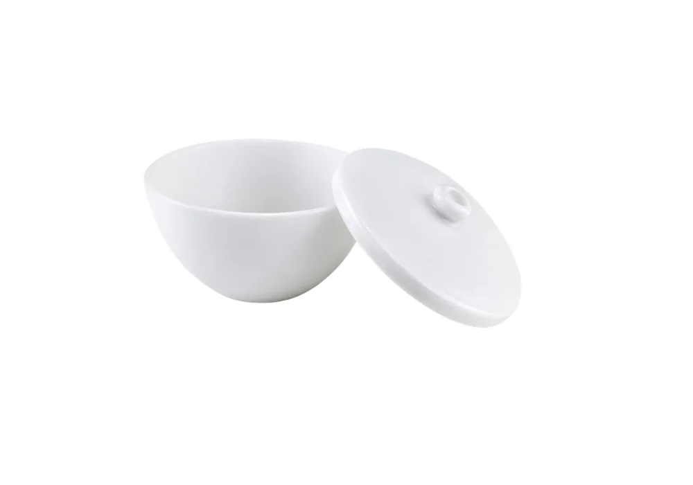 Creuset en Porcelaine à Fond Bombé avec Couvercle